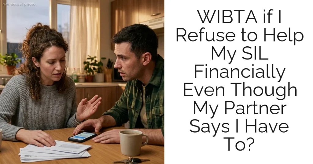 WIBTA if I Refuse to Help My SIL Financially Even Though My Partner Says I Have To?