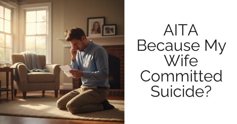 AITA Because My Wife Committed Suicide?