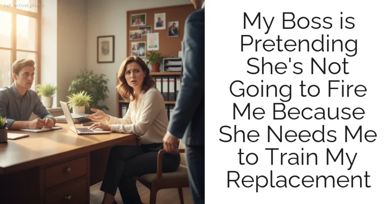 My Boss is Pretending She's Not Going to Fire Me Because She Needs Me to Train My Replacement