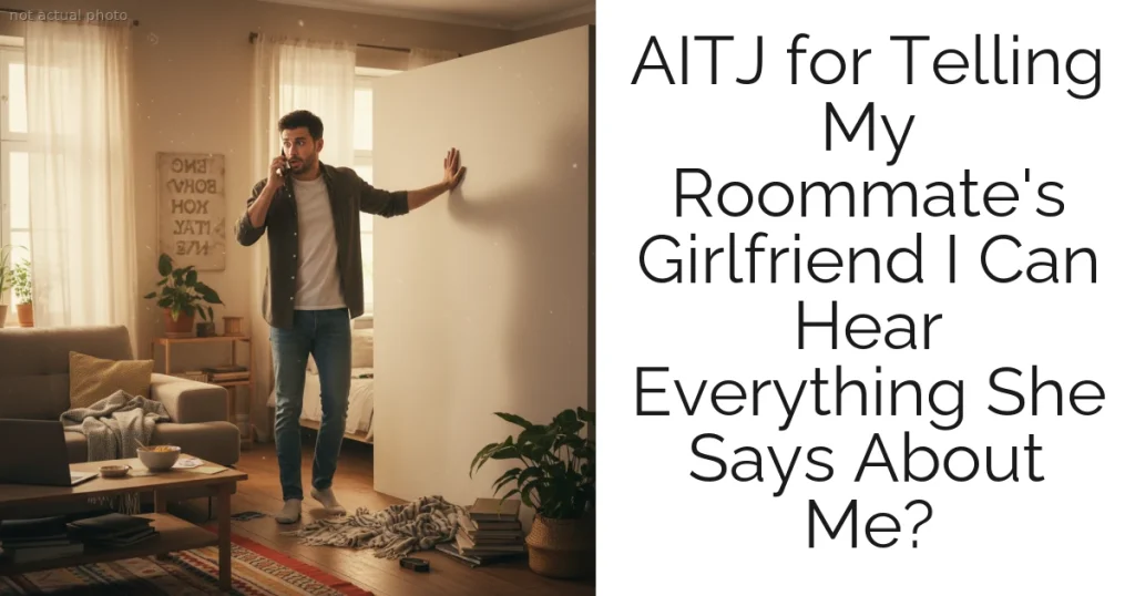 AITJ for Telling My Roommate's Girlfriend I Can Hear Everything She Says About Me?