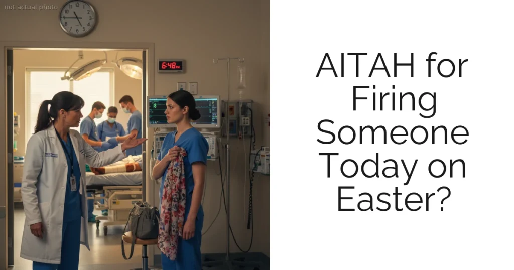 AITAH for Firing Someone Today on Easter?