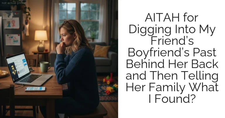 AITAH for Digging Into My Friend’s Boyfriend’s Past Behind Her Back and Then Telling Her Family What I Found?