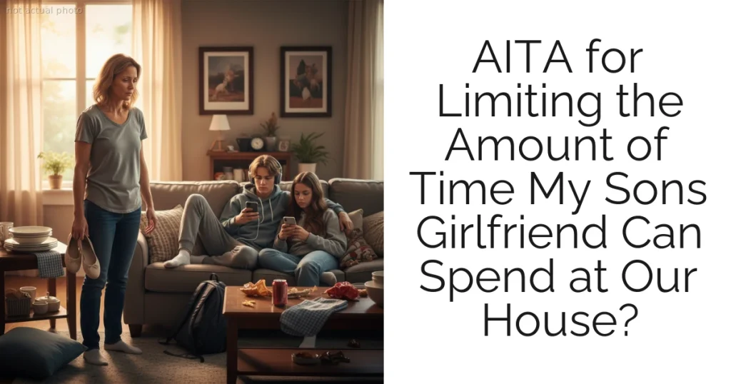 AITA for Limiting the Amount of Time My Sons Girlfriend Can Spend at Our House?