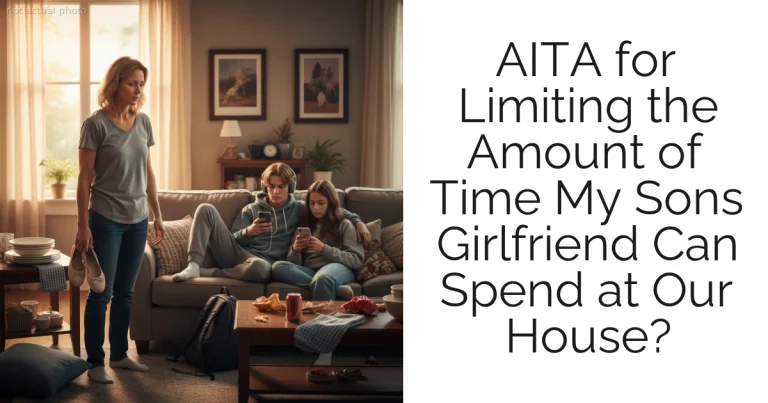 AITA for Limiting the Amount of Time My Sons Girlfriend Can Spend at Our House?