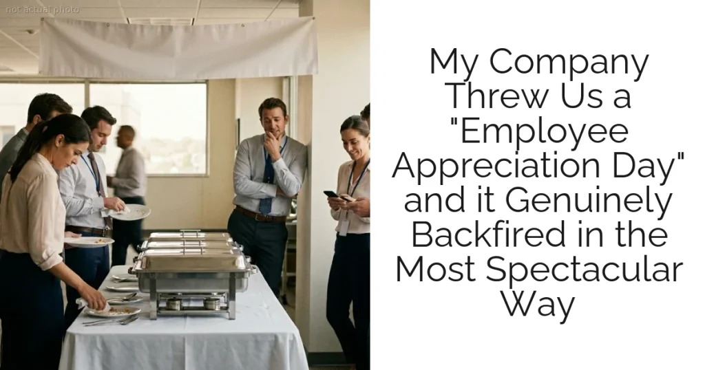 My Company Threw Us a "Employee Appreciation Day" and it Genuinely Backfired in the Most Spectacular Way