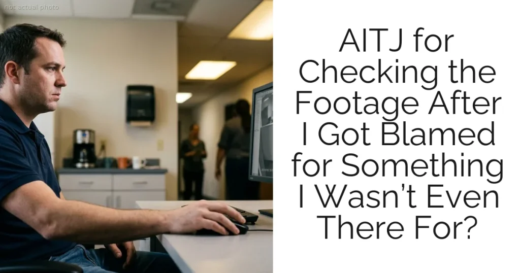AITJ for Checking the Footage After I Got Blamed for Something I Wasn’t Even There For?