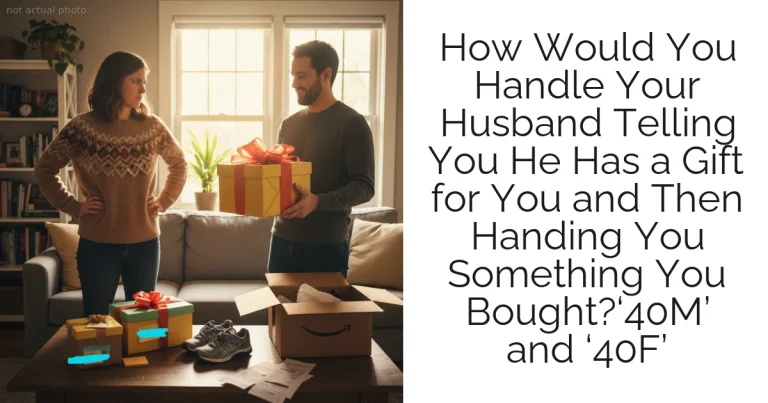 How Would You Handle Your Husband Telling You He Has a Gift for You and Then Handing You Something You Bought?‘40M’ and ‘40F’