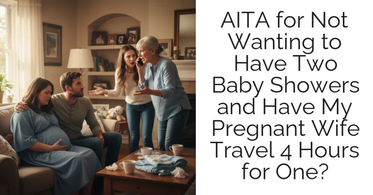 AITA for Not Wanting to Have Two Baby Showers and Have My Pregnant Wife Travel 4 Hours for One?