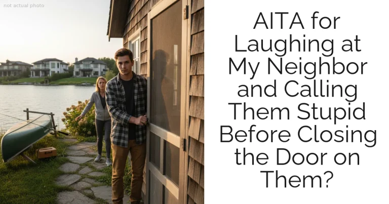 AITA for Laughing at My Neighbor and Calling Them Stupid Before Closing the Door on Them?