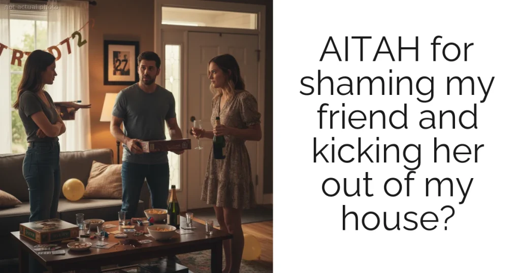AITAH for shaming my friend and kicking her out of my house?