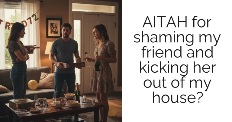 AITAH for shaming my friend and kicking her out of my house?