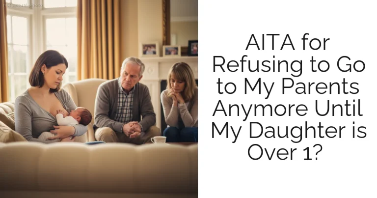 AITA for Refusing to Go to My Parents Anymore Until My Daughter is Over 1? 