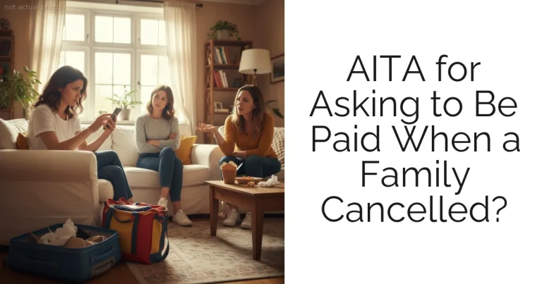 AITA for Asking to Be Paid When a Family Cancelled?