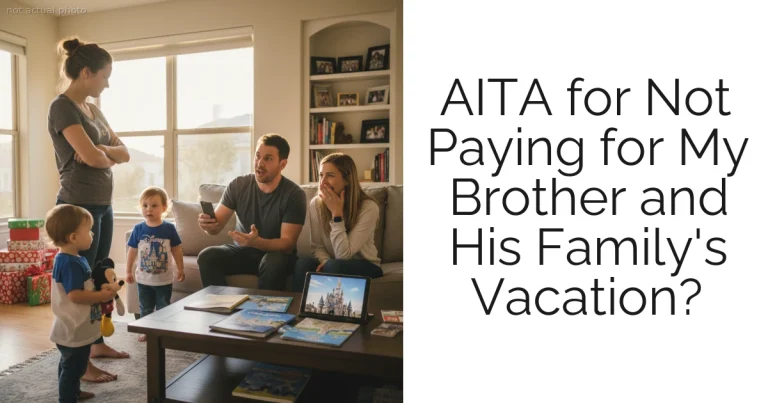 AITA for Not Paying for My Brother and His Family's Vacation?