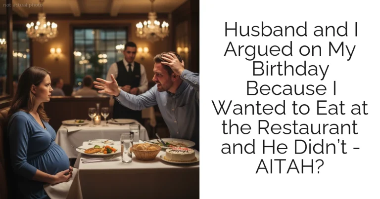 Husband and I Argued on My Birthday Because I Wanted to Eat at the Restaurant and He Didn’t - AITAH?