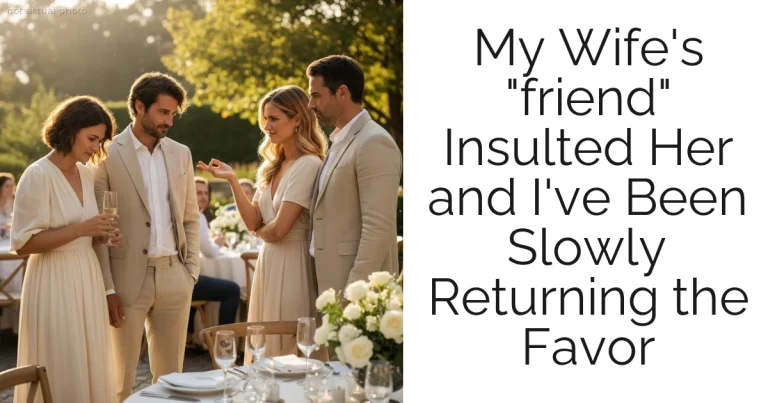 My Wife's "friend" Insulted Her and I've Been Slowly Returning the Favor