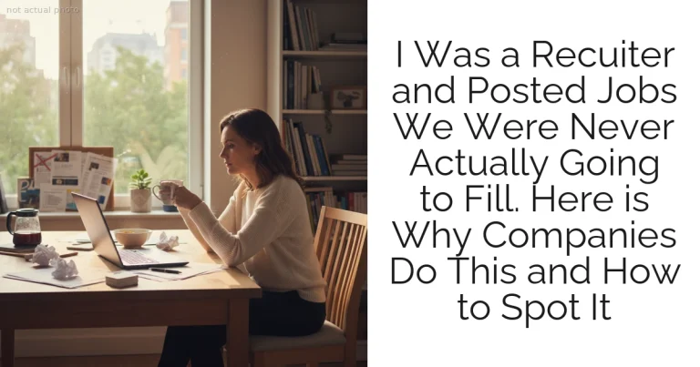 I Was a Recuiter and Posted Jobs We Were Never Actually Going to Fill. Here is Why Companies Do This and How to Spot It