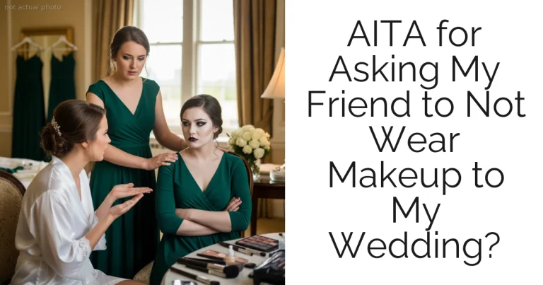 AITA for Asking My Friend to Not Wear Makeup to My Wedding?