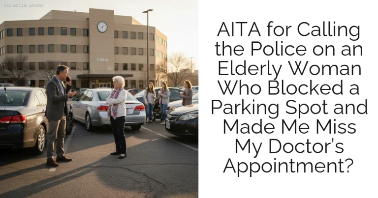AITA for Calling the Police on an Elderly Woman Who Blocked a Parking Spot and Made Me Miss My Doctor’s Appointment?