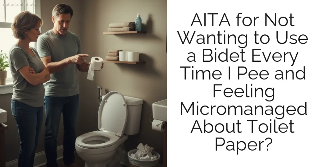 AITA for Not Wanting to Use a Bidet Every Time I Pee and Feeling Micromanaged About Toilet Paper?
