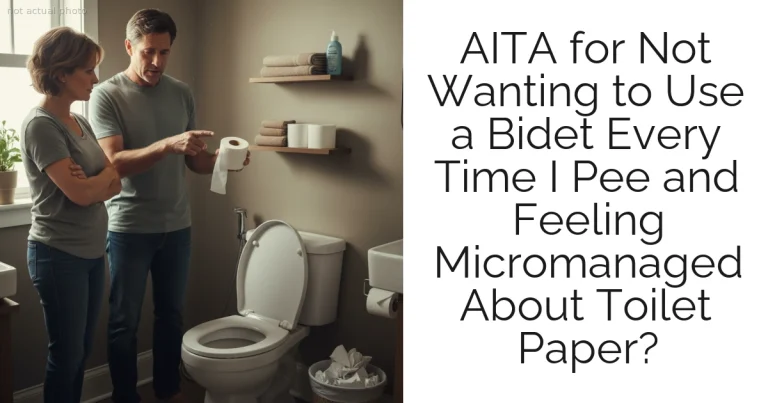 AITA for Not Wanting to Use a Bidet Every Time I Pee and Feeling Micromanaged About Toilet Paper?