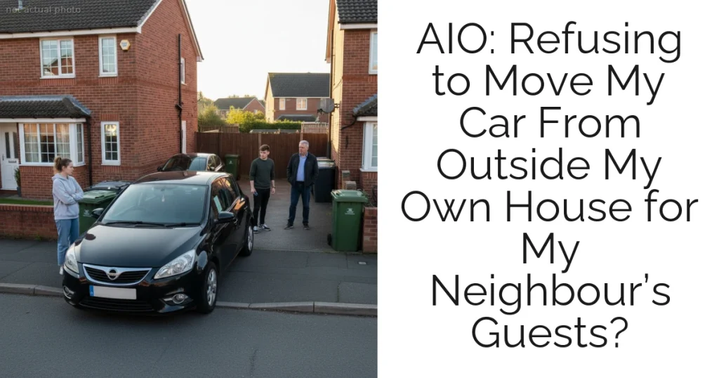 AIO: Refusing to Move My Car From Outside My Own House for My Neighbour’s Guests?