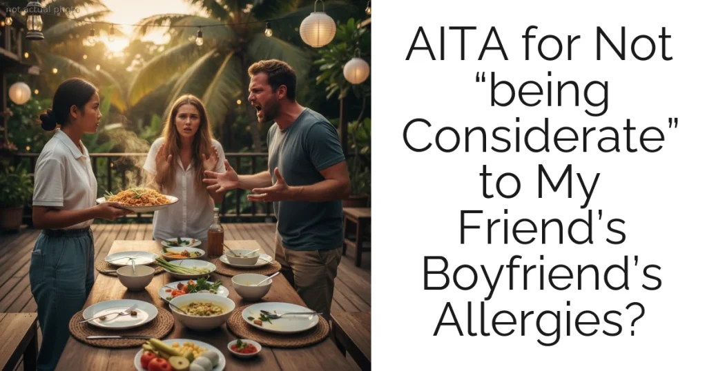 AITA for Not “being Considerate” to My Friend’s Boyfriend’s Allergies?