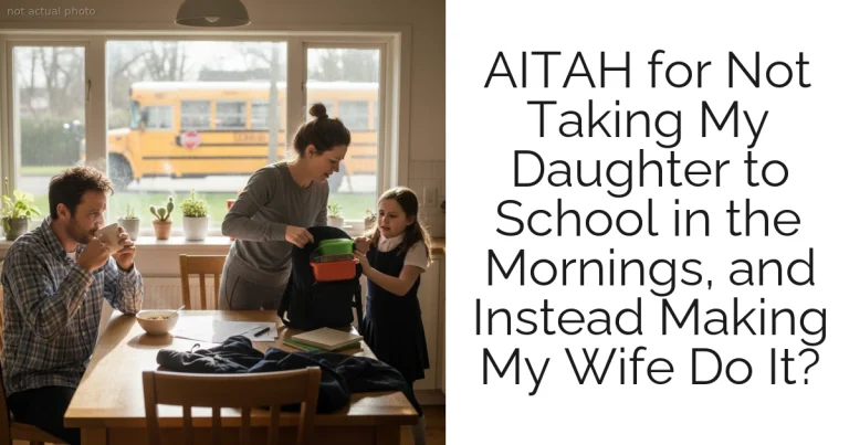 AITAH for Not Taking My Daughter to School in the Mornings, and Instead Making My Wife Do It?
