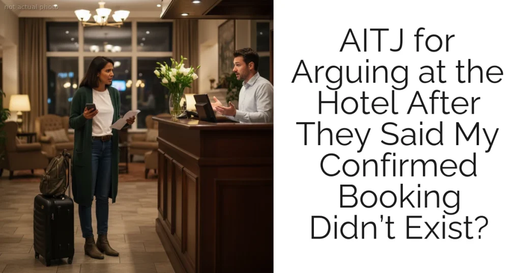 AITJ for Arguing at the Hotel After They Said My Confirmed Booking Didn’t Exist?