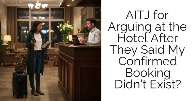AITJ for Arguing at the Hotel After They Said My Confirmed Booking Didn’t Exist?