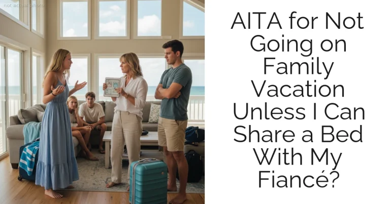 AITA for Not Going on Family Vacation Unless I Can Share a Bed With My Fiancé?