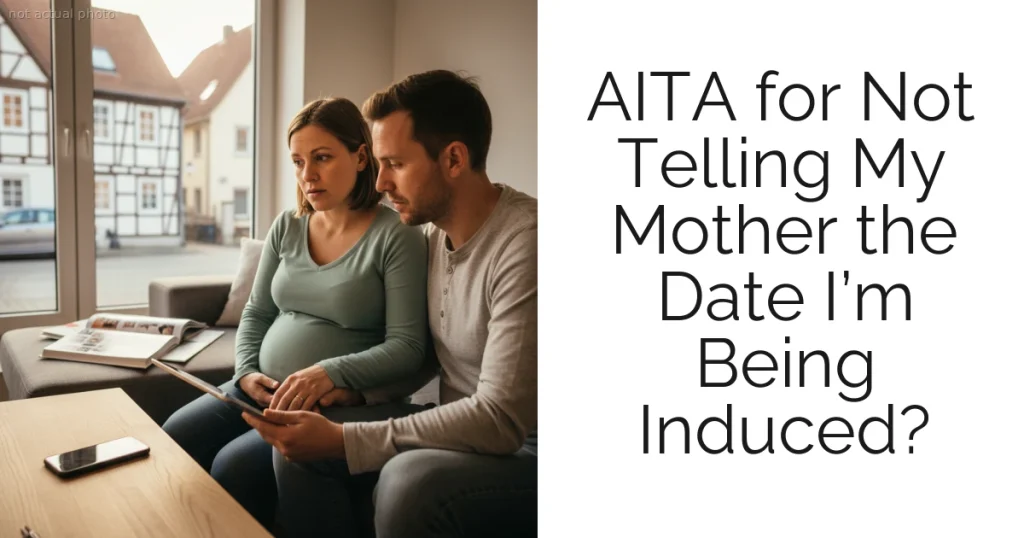 AITA for Not Telling My Mother the Date I’m Being Induced?