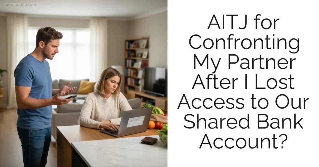 AITJ for Confronting My Partner After I Lost Access to Our Shared Bank Account?