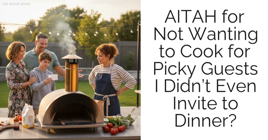 AITAH for Not Wanting to Cook for Picky Guests I Didn’t Even Invite to Dinner?