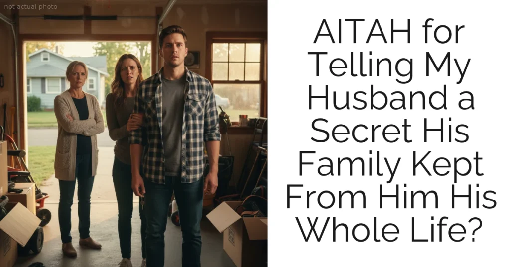 AITAH for Telling My Husband a Secret His Family Kept From Him His Whole Life?