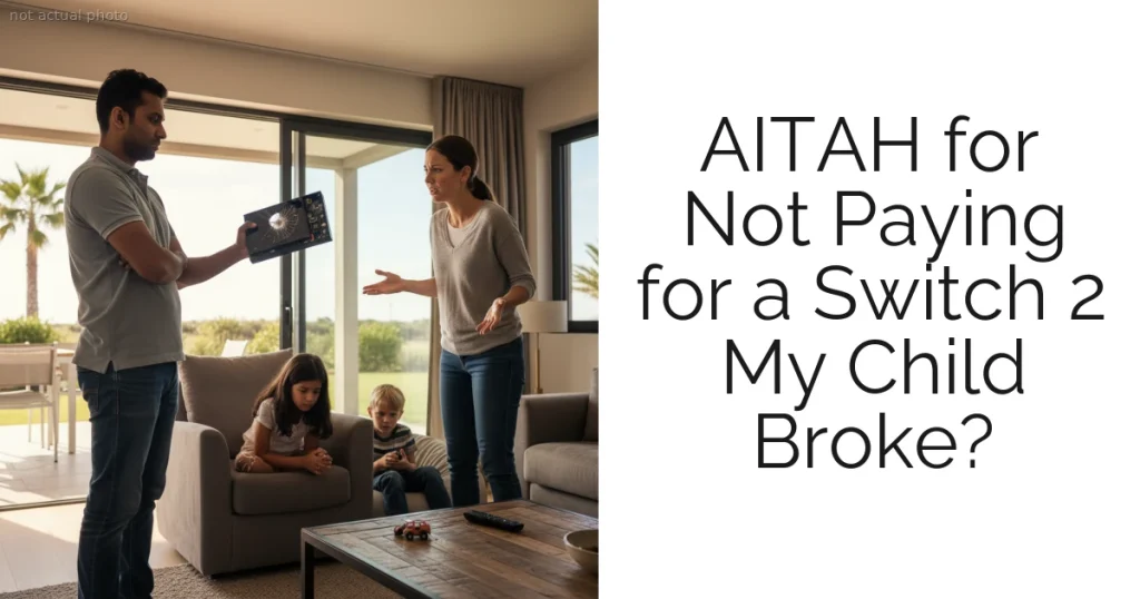 AITAH for Not Paying for a Switch 2 My Child Broke?