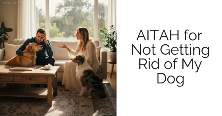AITAH for Not Getting Rid of My Dog