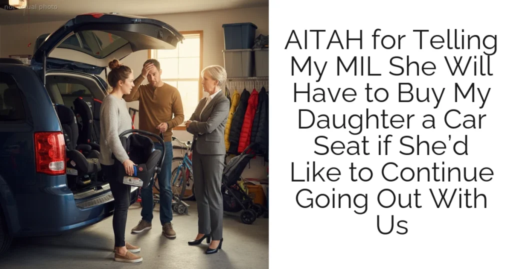 AITAH for Telling My MIL She Will Have to Buy My Daughter a Car Seat if She’d Like to Continue Going Out With Us
