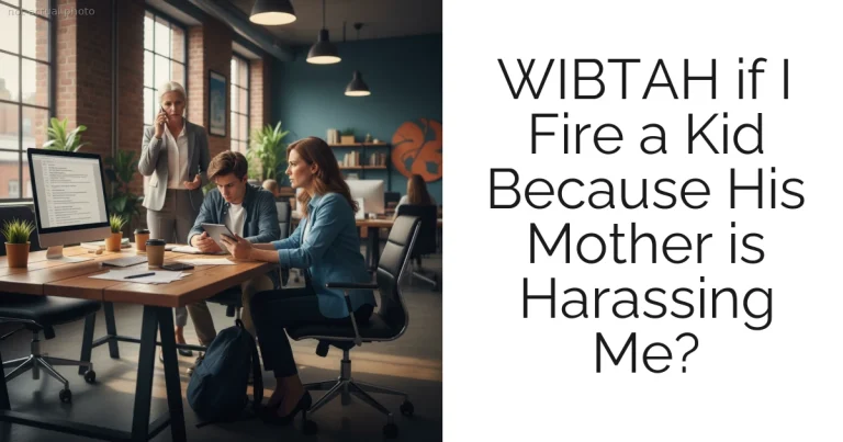 WIBTAH if I Fire a Kid Because His Mother is Harassing Me?