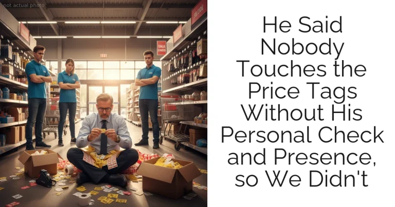 He Said Nobody Touches the Price Tags Without His Personal Check and Presence, so We Didn't