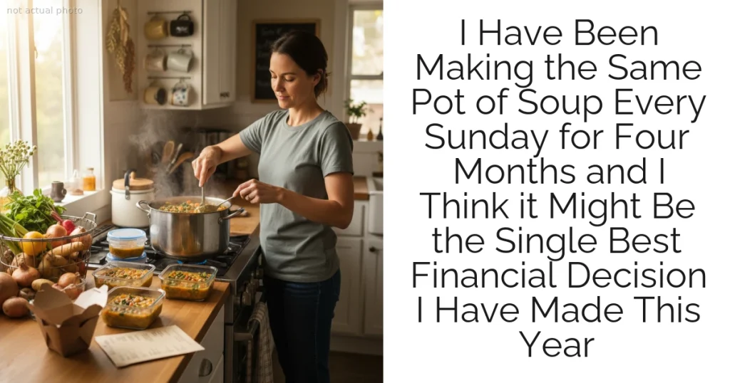 I Have Been Making the Same Pot of Soup Every Sunday for Four Months and I Think it Might Be the Single Best Financial Decision I Have Made This Year