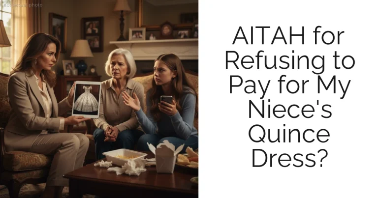 AITAH for Refusing to Pay for My Niece's Quince Dress?