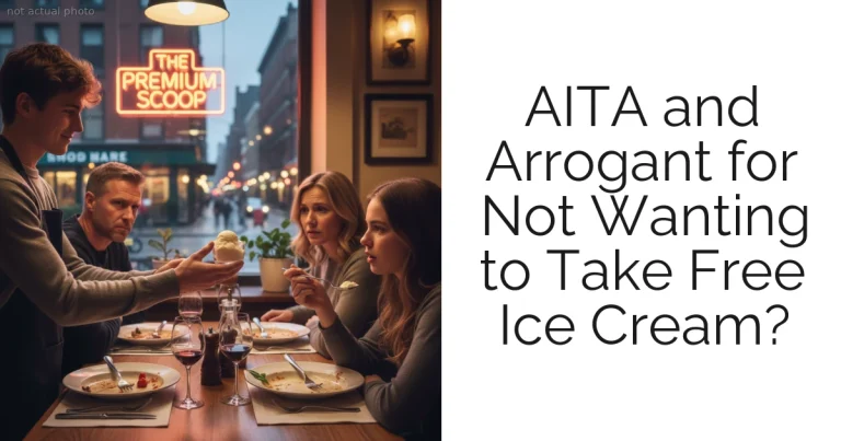 AITA and Arrogant for Not Wanting to Take Free Ice Cream?