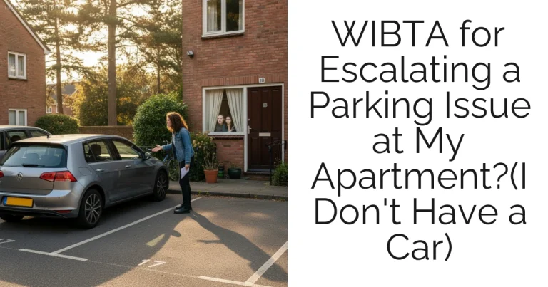 WIBTA for Escalating a Parking Issue at My Apartment?(I Don't Have a Car)