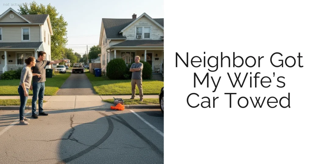 Neighbor Got My Wife’s Car Towed