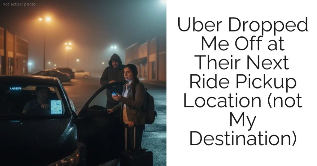 Uber Dropped Me Off at Their Next Ride Pickup Location (not My Destination)