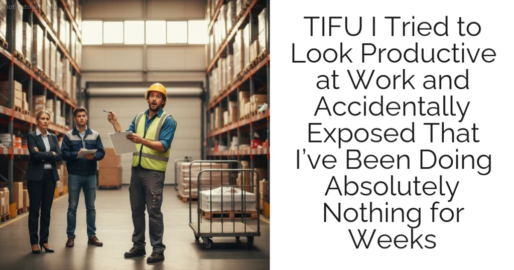 TIFU I Tried to Look Productive at Work and Accidentally Exposed That I’ve Been Doing Absolutely Nothing for Weeks