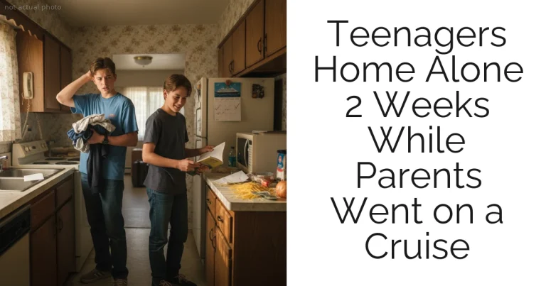 Teenagers Home Alone 2 Weeks While Parents Went on a Cruise