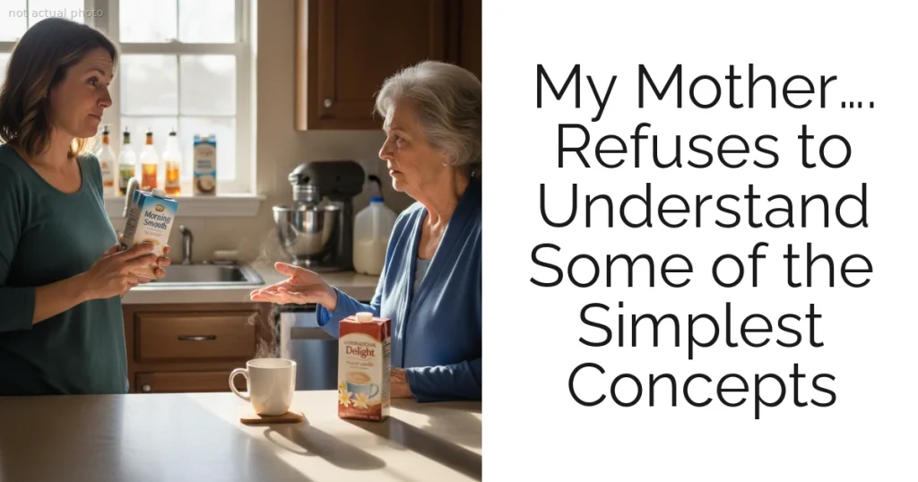 My Mother…. Refuses to Understand Some of the Simplest Concepts