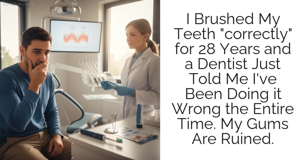 I Brushed My Teeth "correctly" for 28 Years and a Dentist Just Told Me I've Been Doing it Wrong the Entire Time. My Gums Are Ruined.